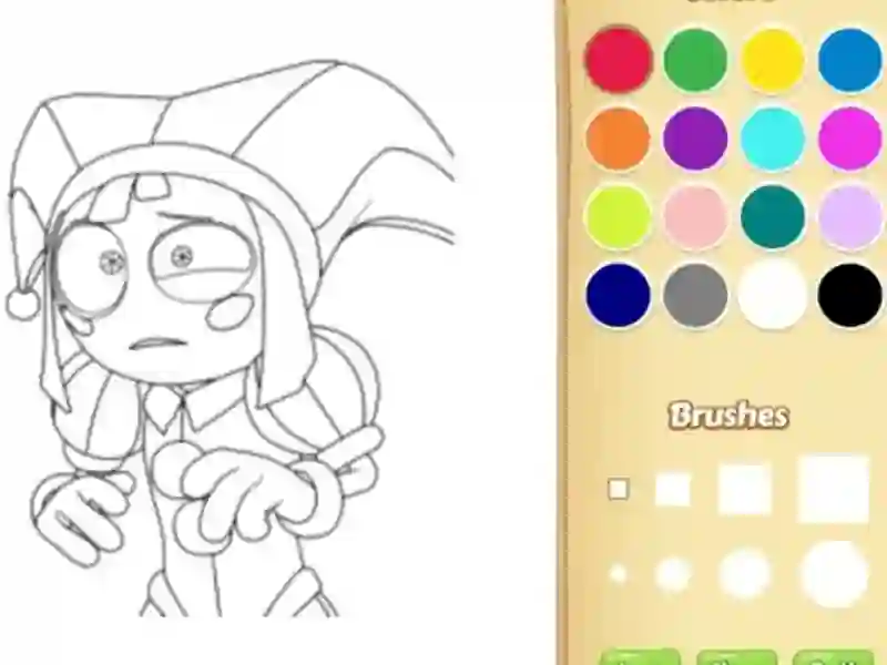 Logħba Pomni Coloring Book For Kids onlajn
