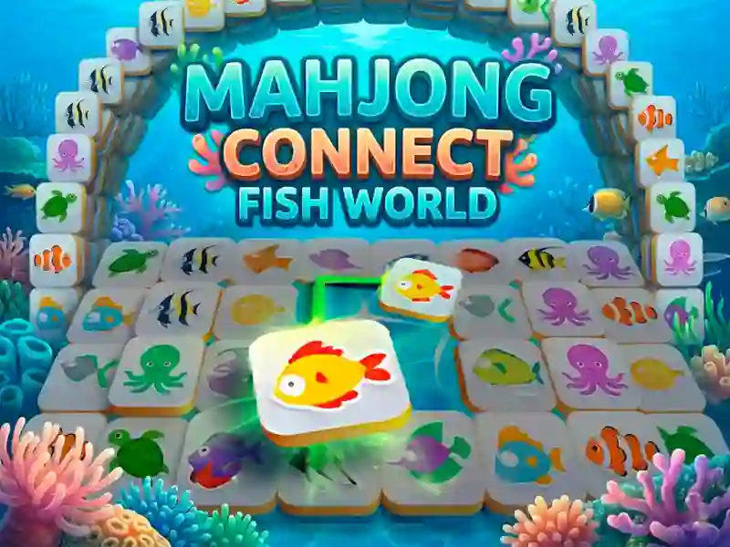 Mahjong Connect Fish World — jogo online grátis
