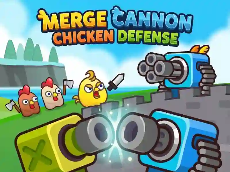 Merge Cannon: Chicken Defense เกมออนไลน์ฟรี