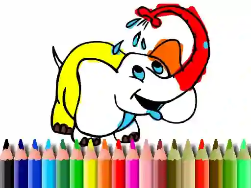 Back To School: Elephant coloring — free online game