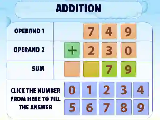 Addition Practice — free online game
