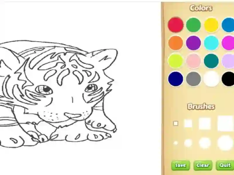 Baby Tiger Coloring Book — free online game