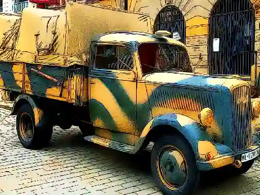 Army Trucks Jigsaw — free online game