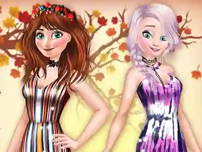 Spel Princesses BFFs Fall Party på nätet