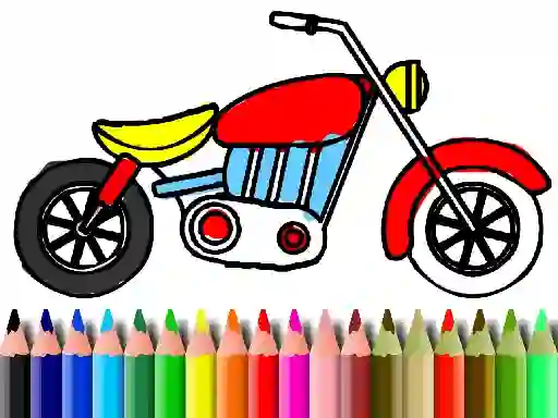 Back To School: Motorbike Coloring — free online game