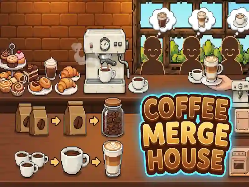 Coffe Merge House — libreng online na laro