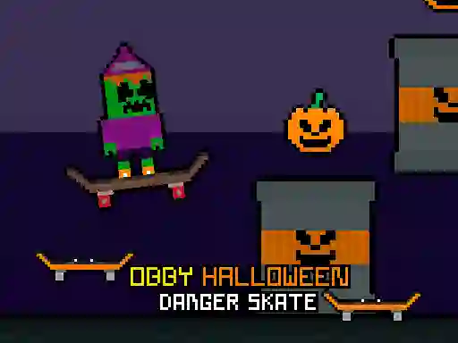 Obby Halloween Danger Skate — free online game