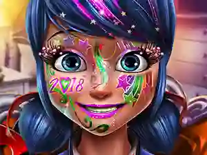 Dotted girl new year makeup — free online game