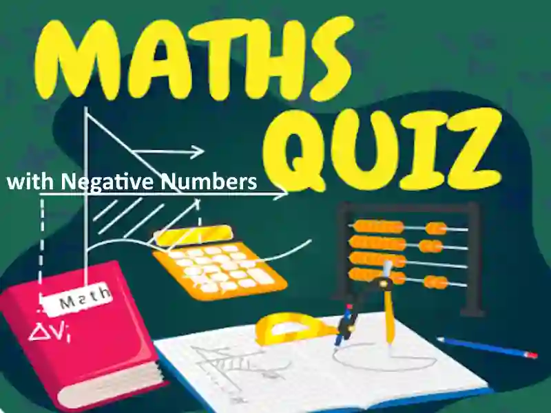 Maths Quiz with Negative Numbers — free online game