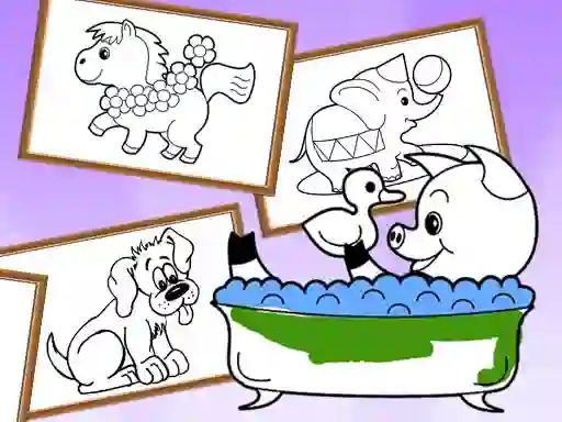 Cartoon Coloring for Kids Animals — free online game
