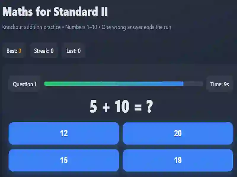 Maths for Standard II — jogo online grátis
