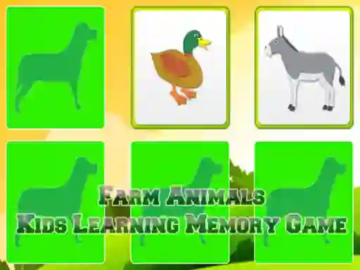 Farm Animals Kids Learning  Memory — free online game
