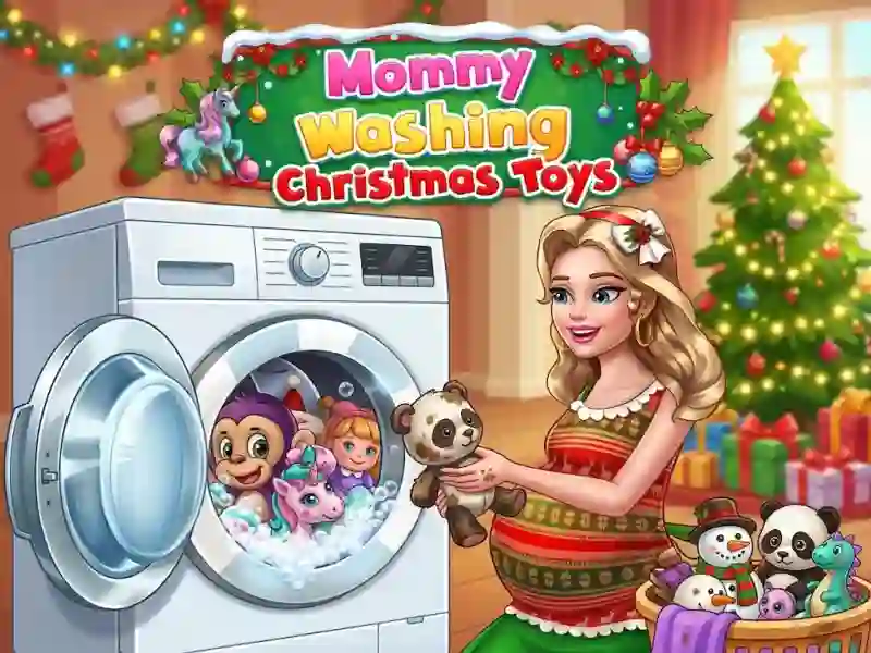 Leikur Mommy Washing Toys á netinu