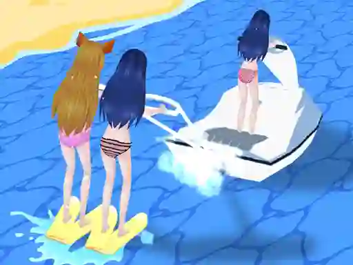 Girl Surfer 3D — free online game