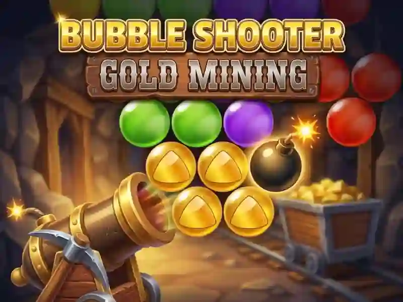 Bubble Shooter Gold Mining — juego gratis online