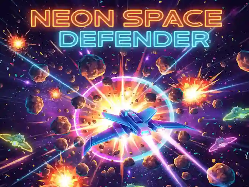 Neon Space Defender — free online game