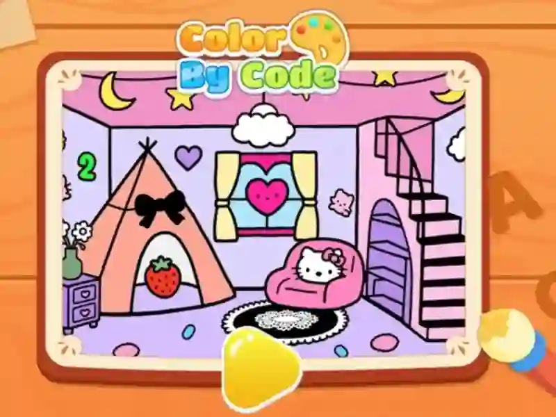 Color By Code: Hello Kitty Room Decor — jogo online grátis