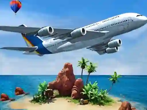 Air plane Simulator Island Travel — free online game