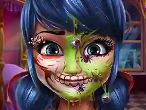 Dotted Girl Halloween Makeup — free online game