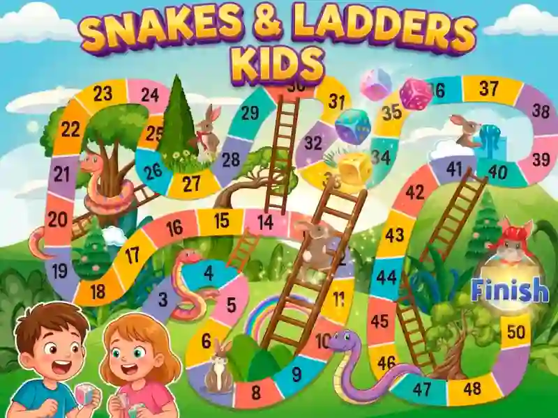 Snake & Ladder Kids – kostenloses Online-Spiel