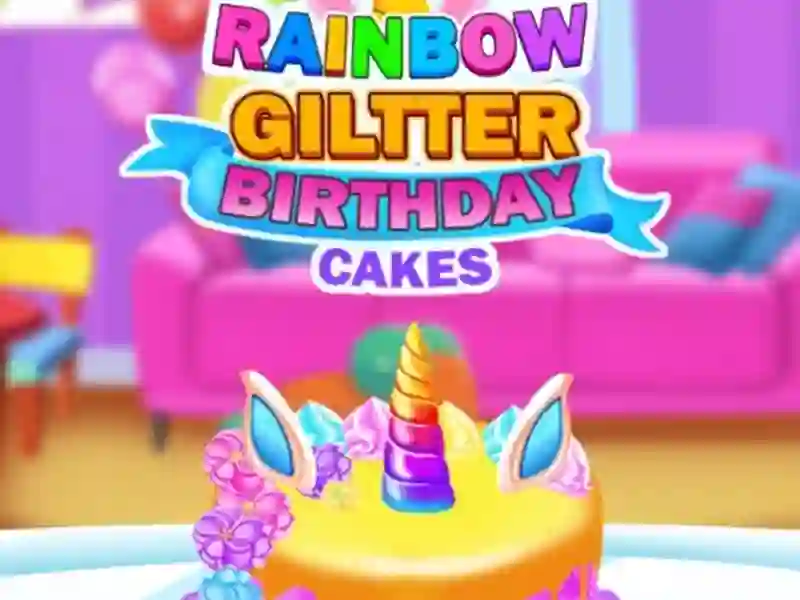 Rainbow Glitter Birthday Cakes — free online game