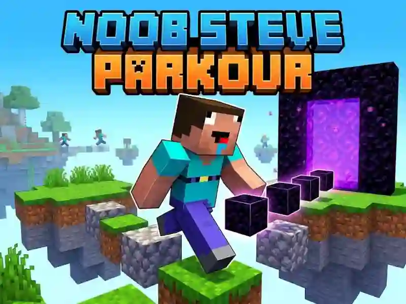 Logħba Noob Steve Parkour onlajn