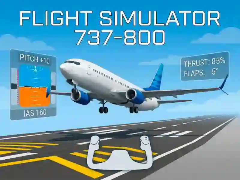 Cluiche Flight Simulator 737-800 ar líne