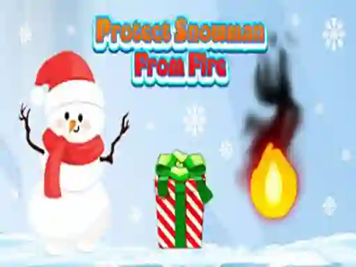 Protect Snowman From Fire — free online game