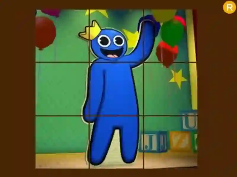 Rainbow Friends Sliding Puzzle — gratis online spil