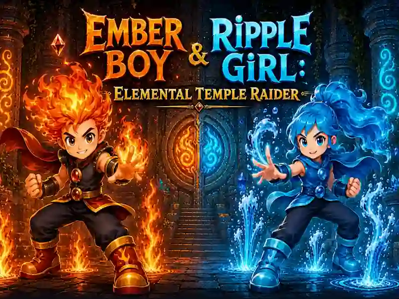 Ember Boy & Ripple Girl Elemental Temple Raider — gratis online spil