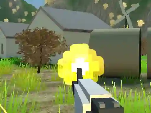 Pixel Village Battle 3D — free online game