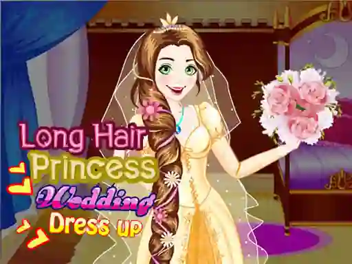 Long Hair Princess Wedding Dress up — free online game