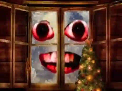 New Year: Santa Claus outside the window — free online game