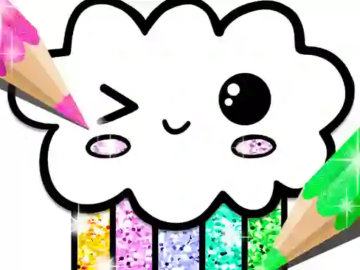 Kawaii Coloring Book Glitter — free online game