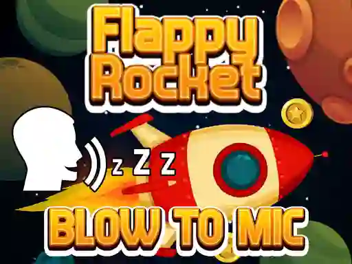 Flappy Rocket Playing with Blowing to Mic — free online game
