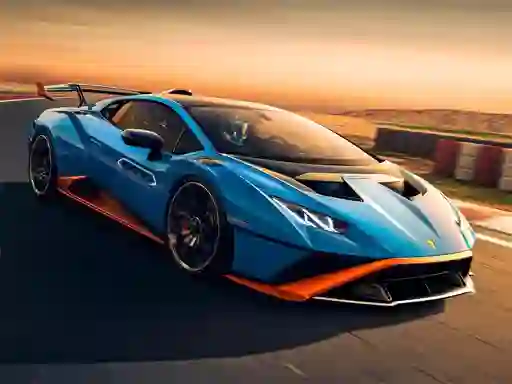 Lamborghini Huracan STO Puzzle เกมออนไลน์