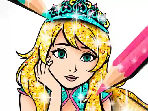 Princess Coloring Book Glitter — free online game