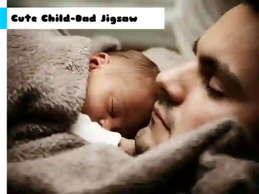 Cute Child-Dad Jigsaw — δωρεάν online παιχνίδι