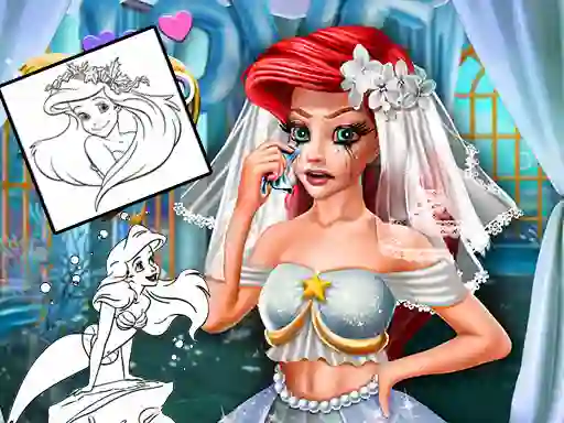Coloring Book for Ariel Mermaid — free online game