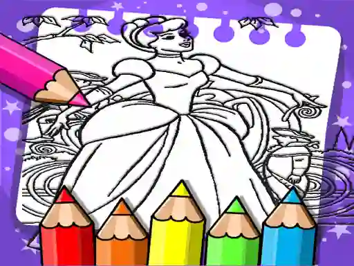 Cinderella Color Book — free online game