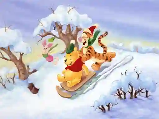 Winnie the Pooh Christmas Jigsaw Puzzle 2 — free online game