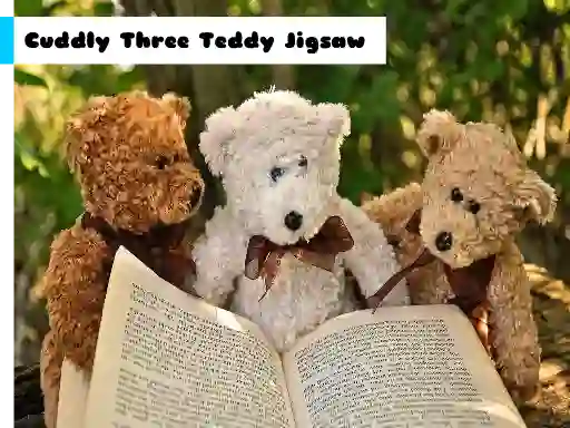 Cuddly Three Teddy Jigsaw — δωρεάν online παιχνίδι