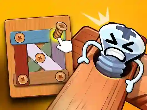 Wood Bolts Nuts Screw Pin Puzzle — free online game