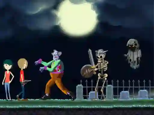 Creepy Clowns in the Graveyard — free online game