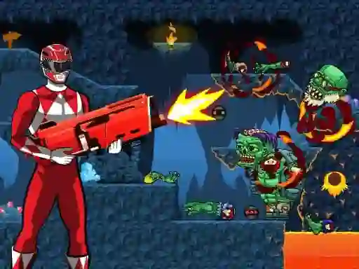 Power Rangers shoot Zombie — free online game
