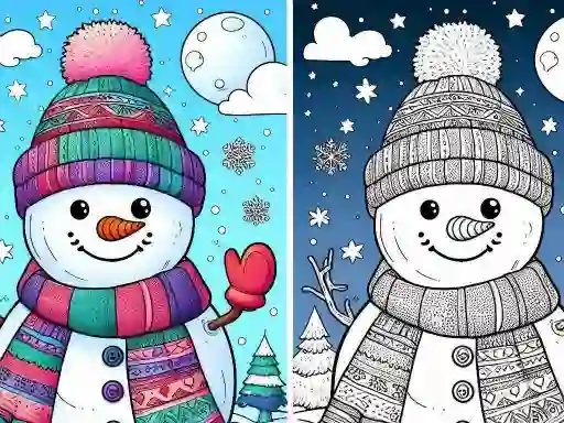 Coloring book Winter — free online game