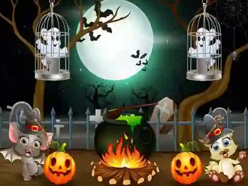 Halloween Twin Ghosts Rescue — free online game