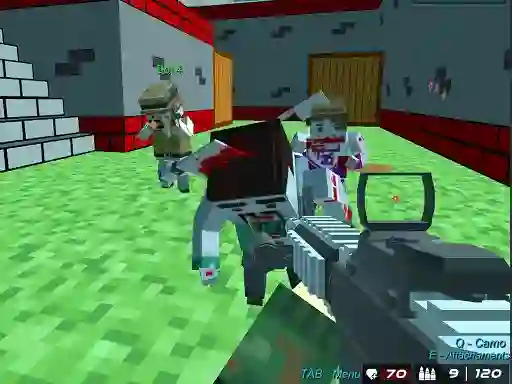 Shooting Zombie Blocky Gun Warfare — free online game