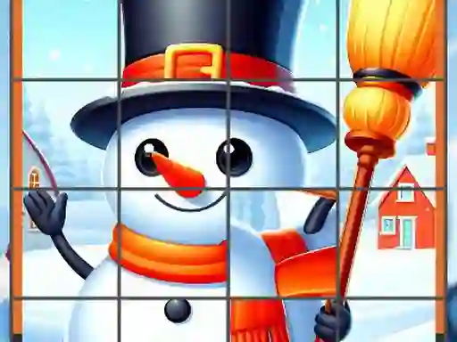Happy Snowman Puzzle — free online game