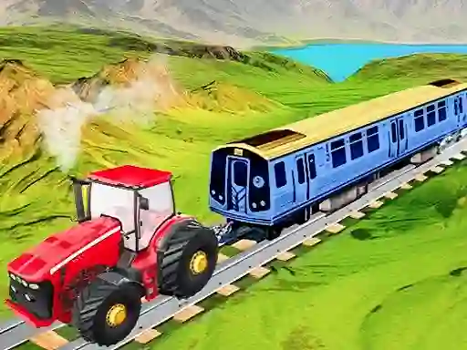 Hra Chain Tractor Train Towing Game 3D
